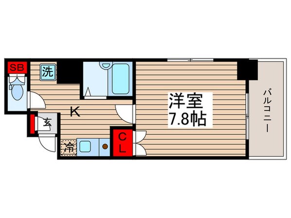 メインステージ門前仲町(1101)の物件間取画像